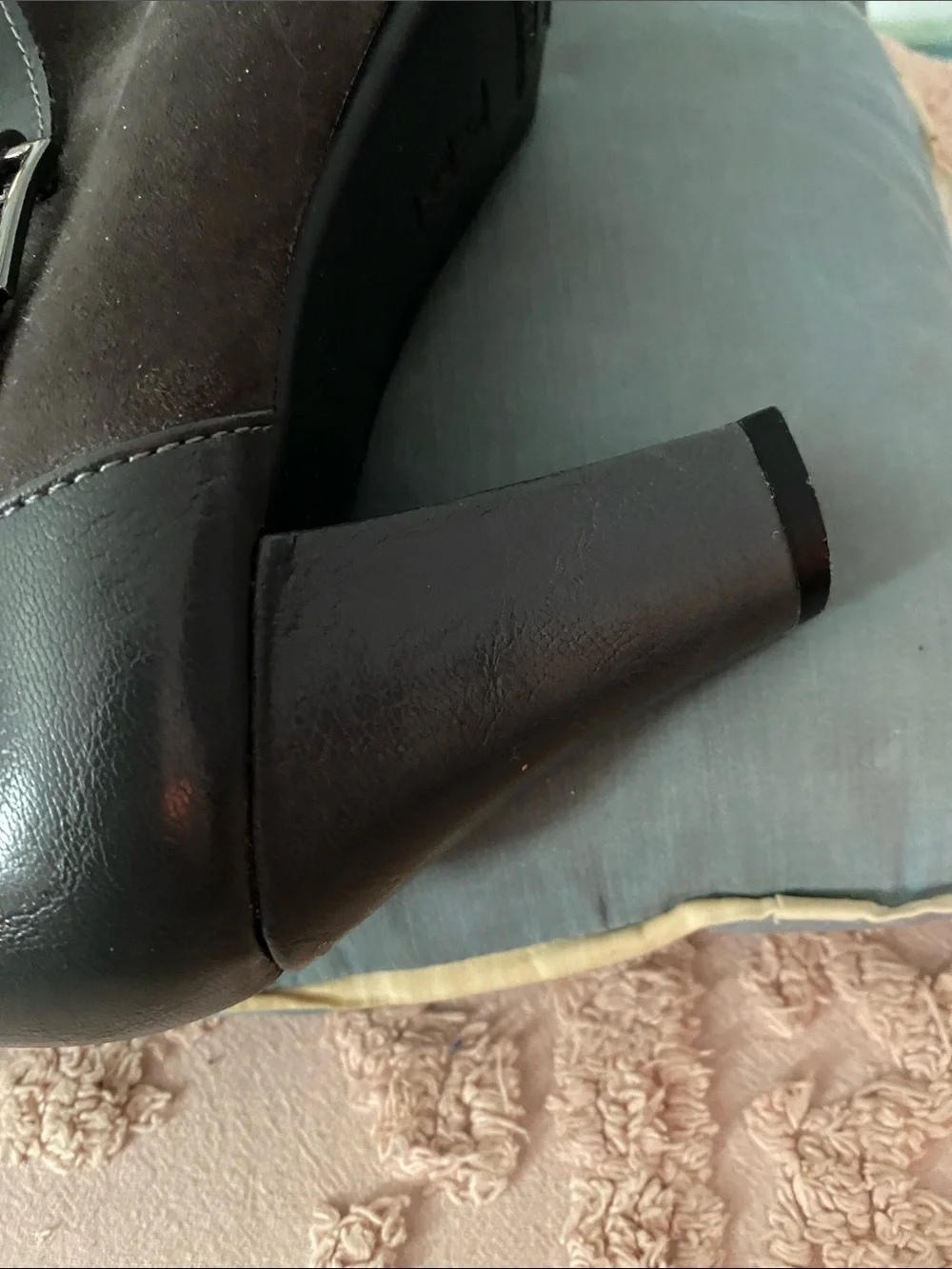 AEROSOLES Dark Brown Suede Ankle Booties